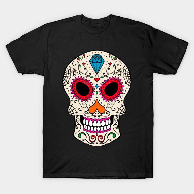 sugar head skull T-Shirt by Hispaniola-Fineart